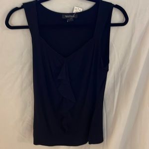 Black cotton blend top